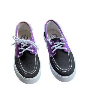 Ralph Lauren Polo Lilia Women Shoe Flats Canvas Size 6B Blue Purple Cruise Wear